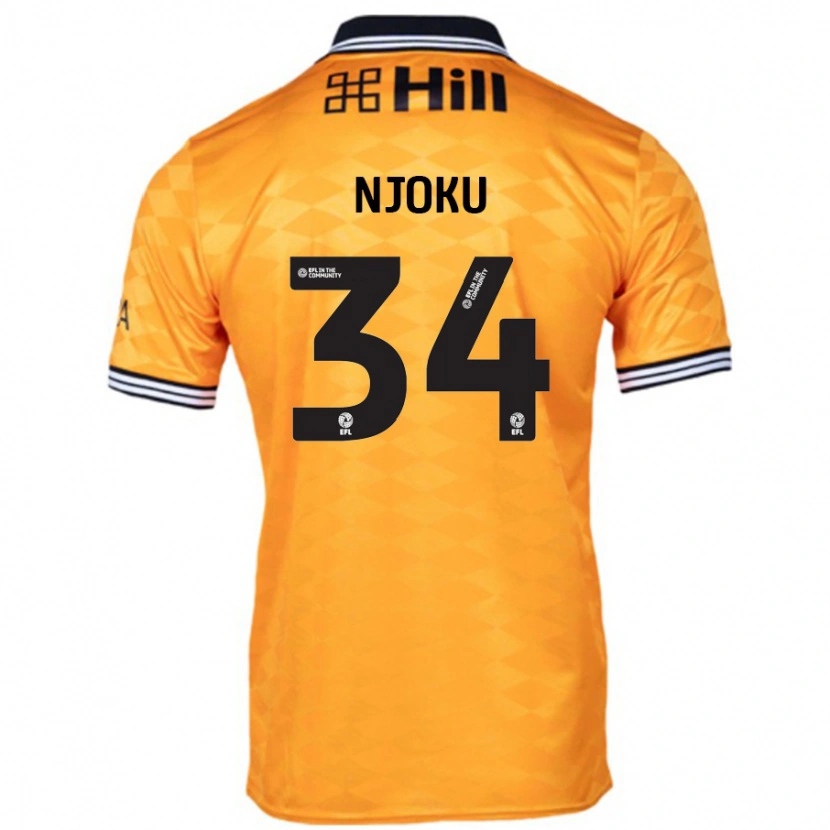 Danxen Kinder Brandon Njoku #34 Orange Heimtrikot Trikot 2024/25 T-Shirt Schweiz