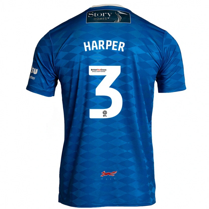 Danxen Kinder Cameron Harper #3 Blau Heimtrikot Trikot 2024/25 T-Shirt Schweiz