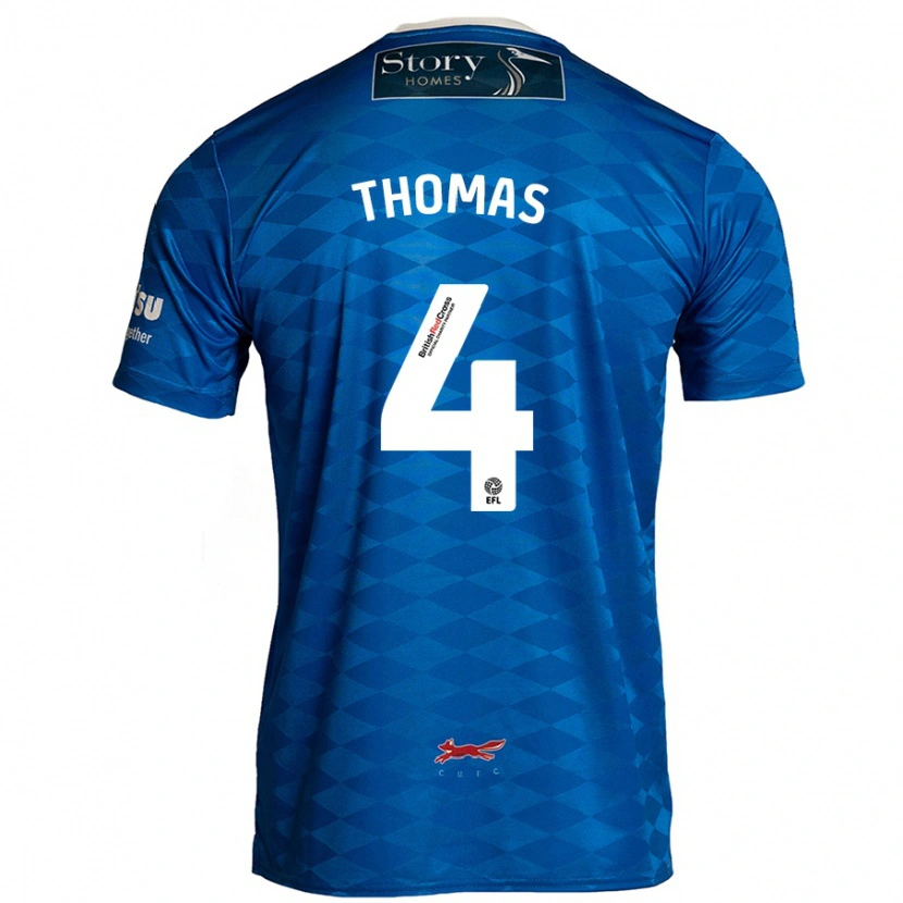 Danxen Kinder Terell Thomas #4 Blau Heimtrikot Trikot 2024/25 T-Shirt Schweiz