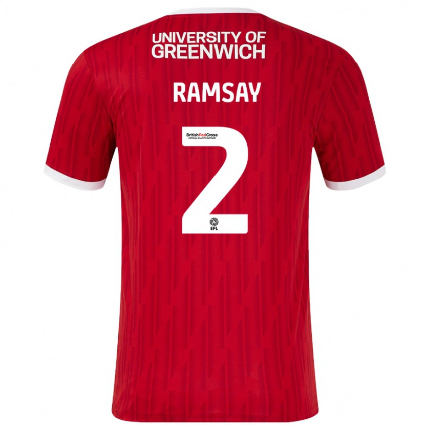 Danxen Kinder Kayne Ramsay #2 Rot Weiß Heimtrikot Trikot 2024/25 T-Shirt Schweiz