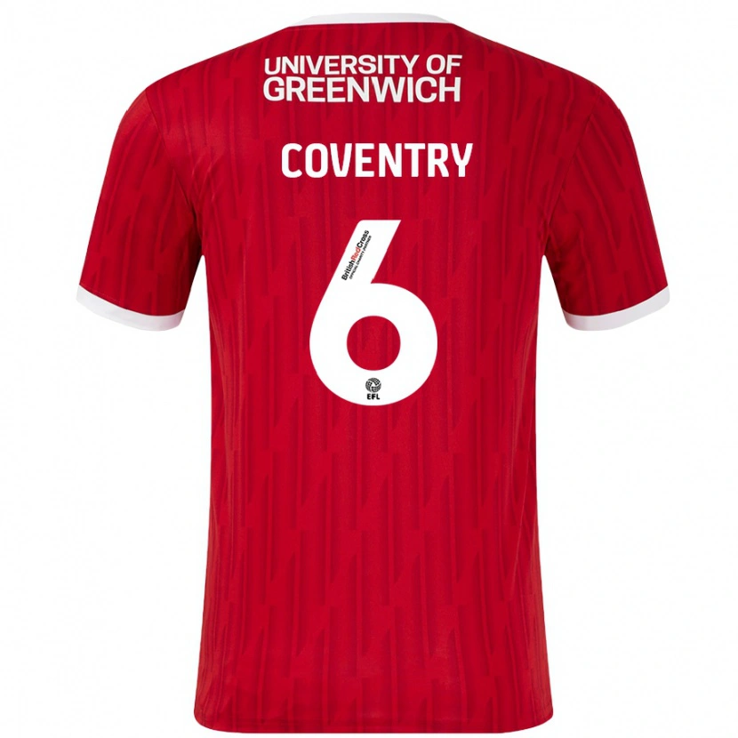 Danxen Kinder Conor Coventry #6 Rot Weiß Heimtrikot Trikot 2024/25 T-Shirt Schweiz