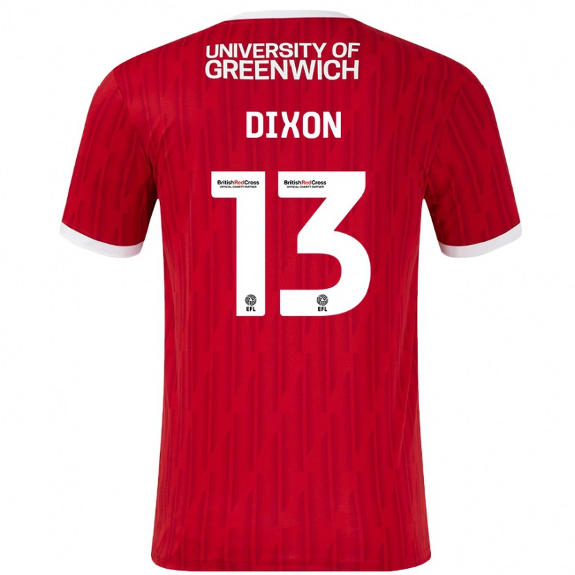 Danxen Kinder Kaheim Dixon #13 Rot Weiß Heimtrikot Trikot 2024/25 T-Shirt Schweiz