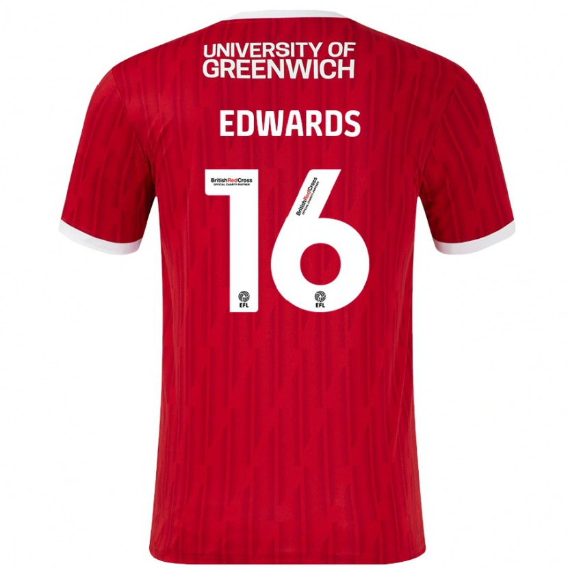 Danxen Kinder Josh Edwards #16 Rot Weiß Heimtrikot Trikot 2024/25 T-Shirt Schweiz