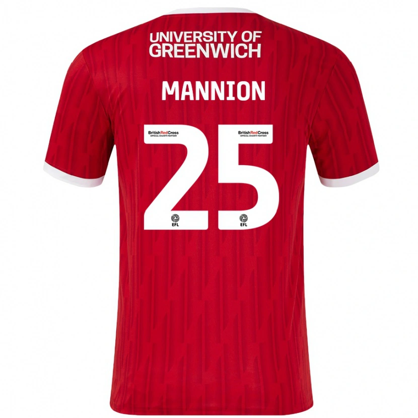 Danxen Kinder Will Mannion #25 Rot Weiß Heimtrikot Trikot 2024/25 T-Shirt Schweiz