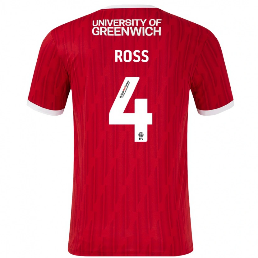 Danxen Kinder Mia Ross #4 Rot Weiß Heimtrikot Trikot 2024/25 T-Shirt Schweiz