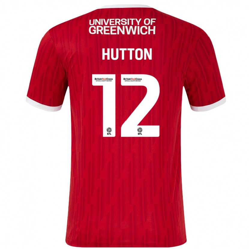 Danxen Kinder Jodie Hutton #12 Rot Weiß Heimtrikot Trikot 2024/25 T-Shirt Schweiz