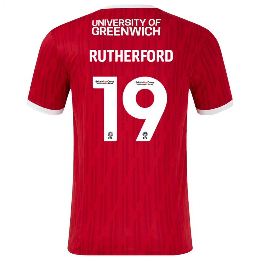 Danxen Kinder Ella Rutherford #19 Rot Weiß Heimtrikot Trikot 2024/25 T-Shirt Schweiz