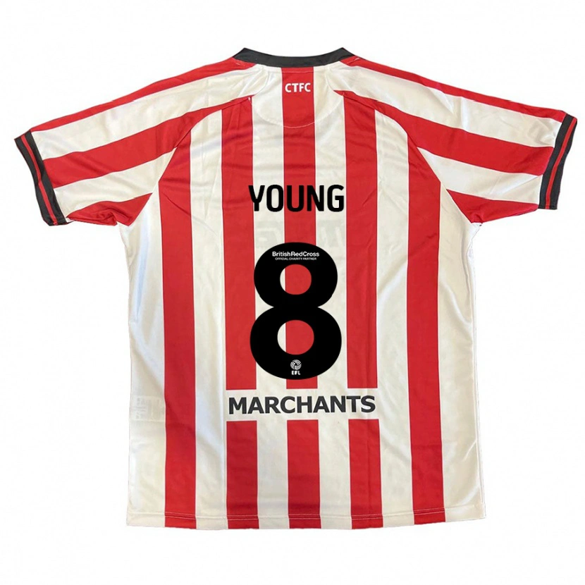 Danxen Kinder Luke Young #8 Rot Weiß Heimtrikot Trikot 2024/25 T-Shirt Schweiz