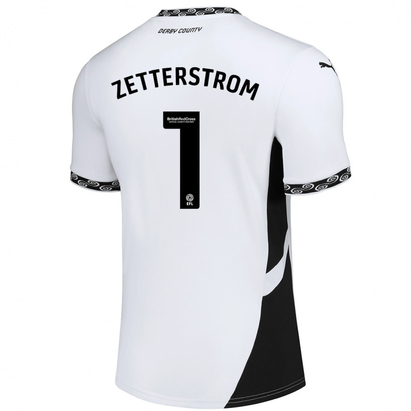 Danxen Kinder Jacob Widell Zetterström #1 Weiß Schwarz Heimtrikot Trikot 2024/25 T-Shirt Schweiz