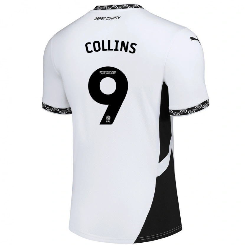 Danxen Kinder James Collins #9 Weiß Schwarz Heimtrikot Trikot 2024/25 T-Shirt Schweiz