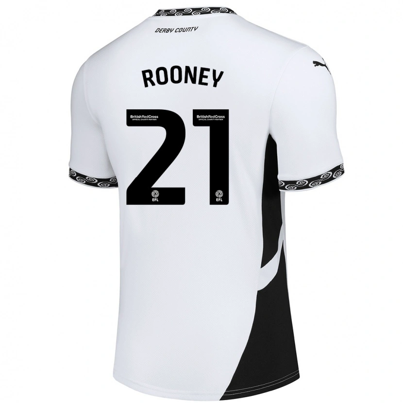 Danxen Kinder Jake Rooney #21 Weiß Schwarz Heimtrikot Trikot 2024/25 T-Shirt Schweiz