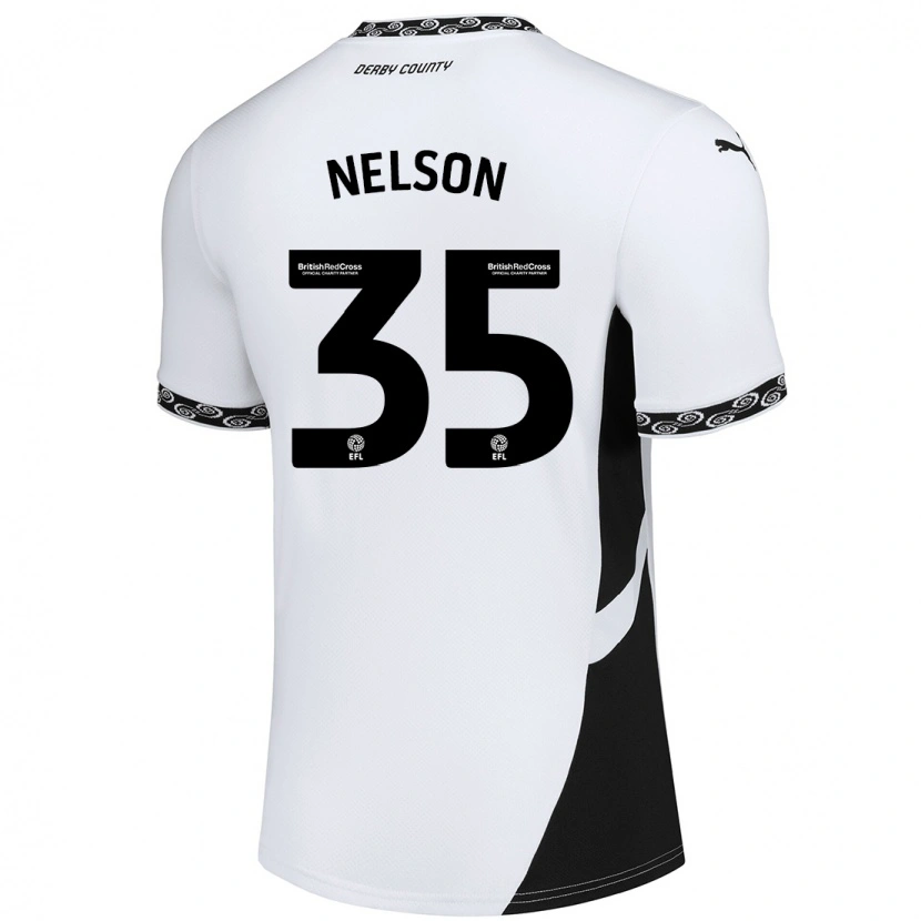 Danxen Kinder Curtis Nelson #35 Weiß Schwarz Heimtrikot Trikot 2024/25 T-Shirt Schweiz