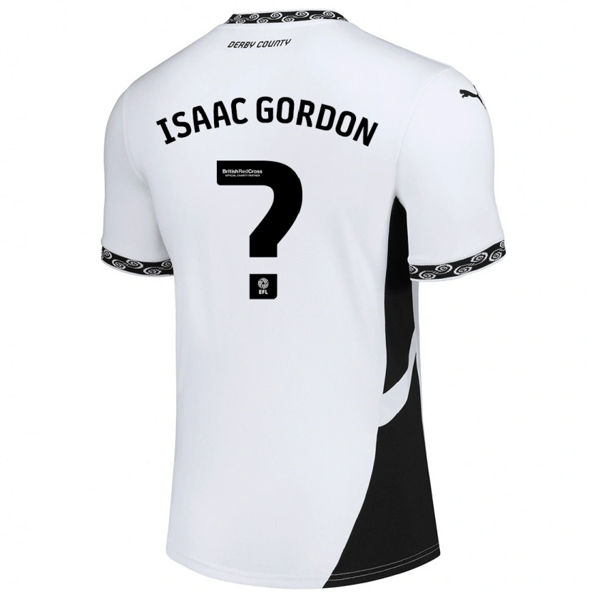 Danxen Kinder Isaac Gordon #0 Weiß Schwarz Heimtrikot Trikot 2024/25 T-Shirt Schweiz