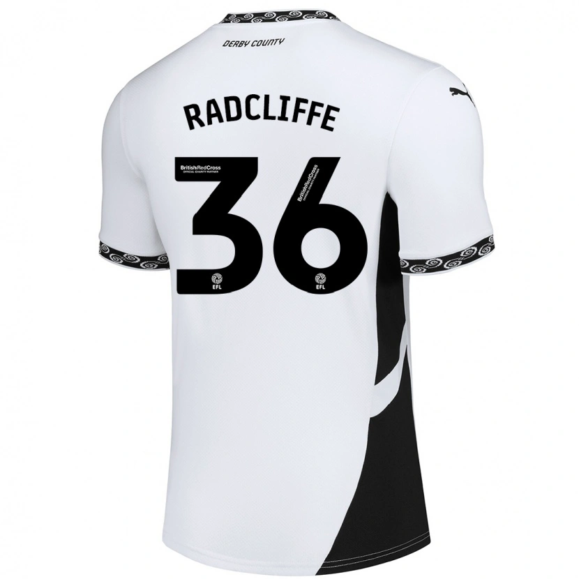 Danxen Kinder Ben Radcliffe #36 Weiß Schwarz Heimtrikot Trikot 2024/25 T-Shirt Schweiz