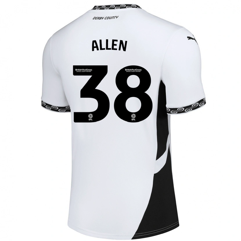 Danxen Kinder Cruz Allen #38 Weiß Schwarz Heimtrikot Trikot 2024/25 T-Shirt Schweiz