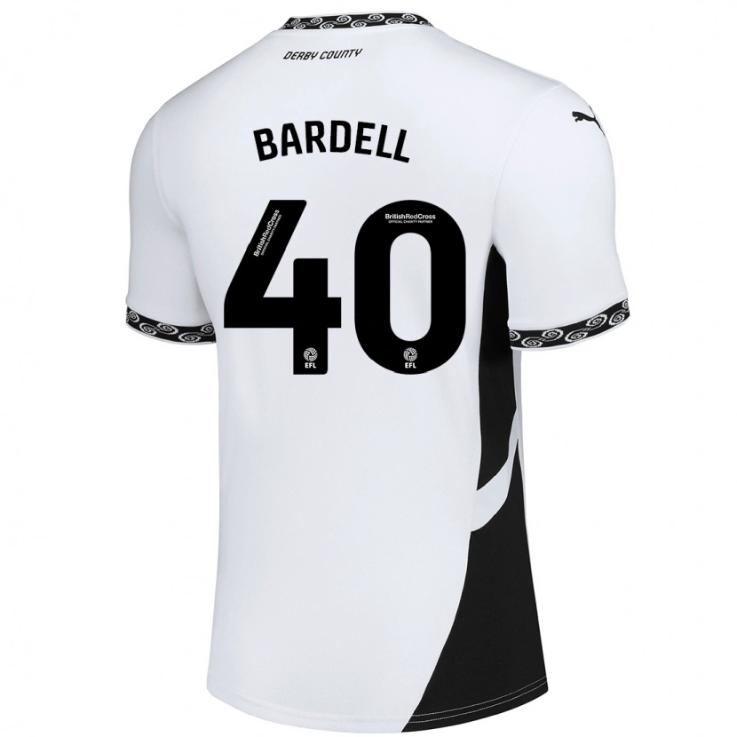 Danxen Kinder Max Bardell #40 Weiß Schwarz Heimtrikot Trikot 2024/25 T-Shirt Schweiz