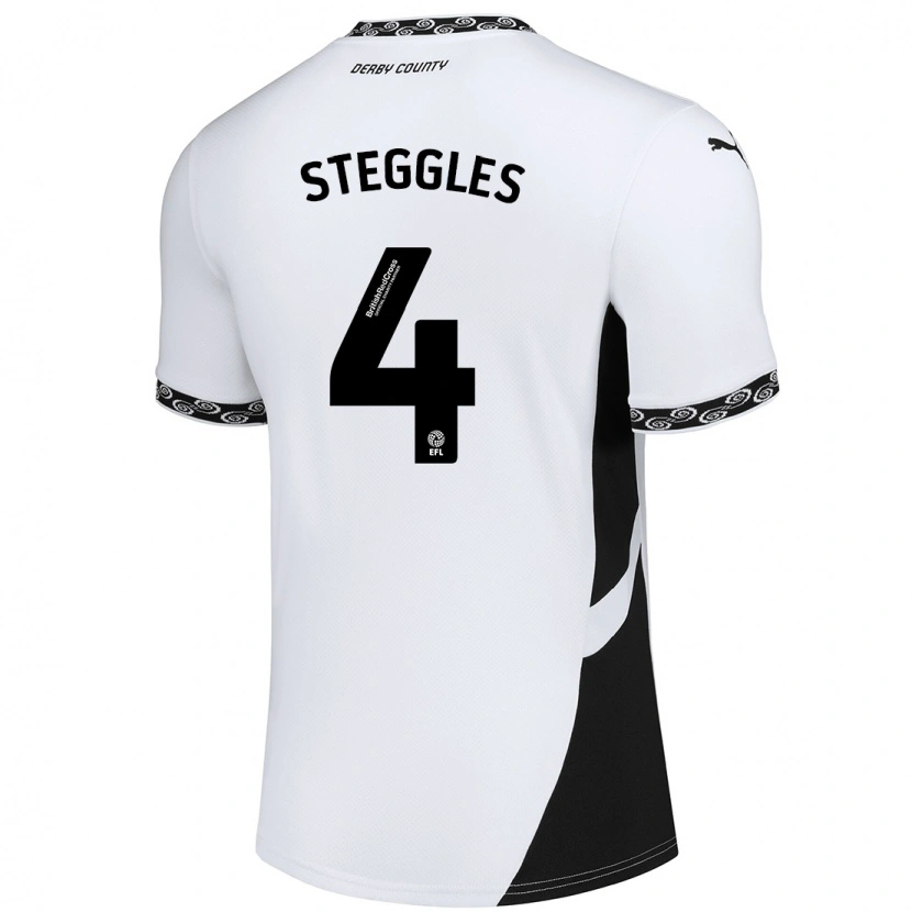 Danxen Kinder Charlotte Steggles #4 Weiß Schwarz Heimtrikot Trikot 2024/25 T-Shirt Schweiz