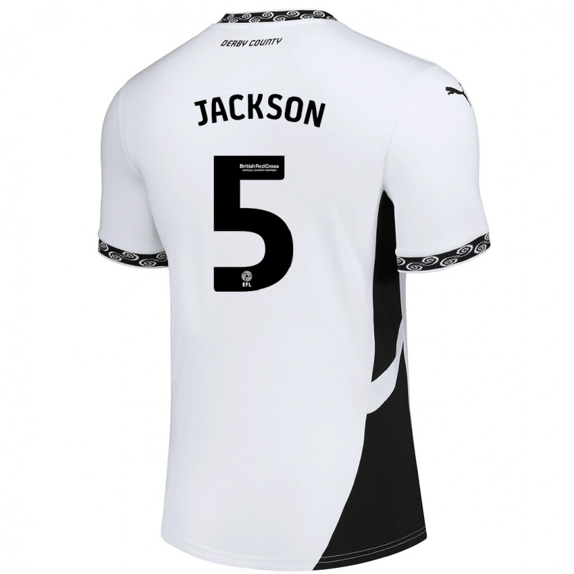 Danxen Kinder Sarah Jackson #5 Weiß Schwarz Heimtrikot Trikot 2024/25 T-Shirt Schweiz