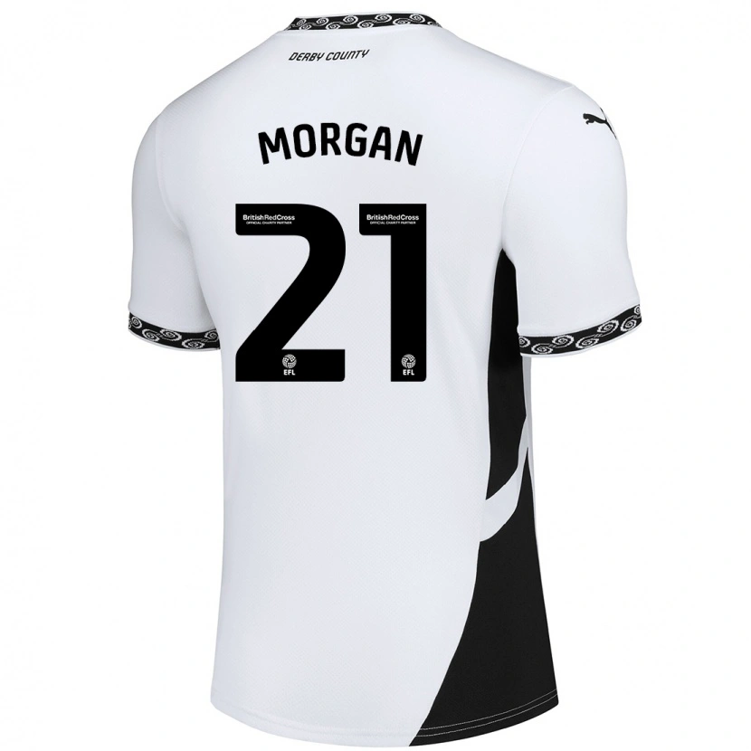 Danxen Kinder Sarah Morgan #21 Weiß Schwarz Heimtrikot Trikot 2024/25 T-Shirt Schweiz