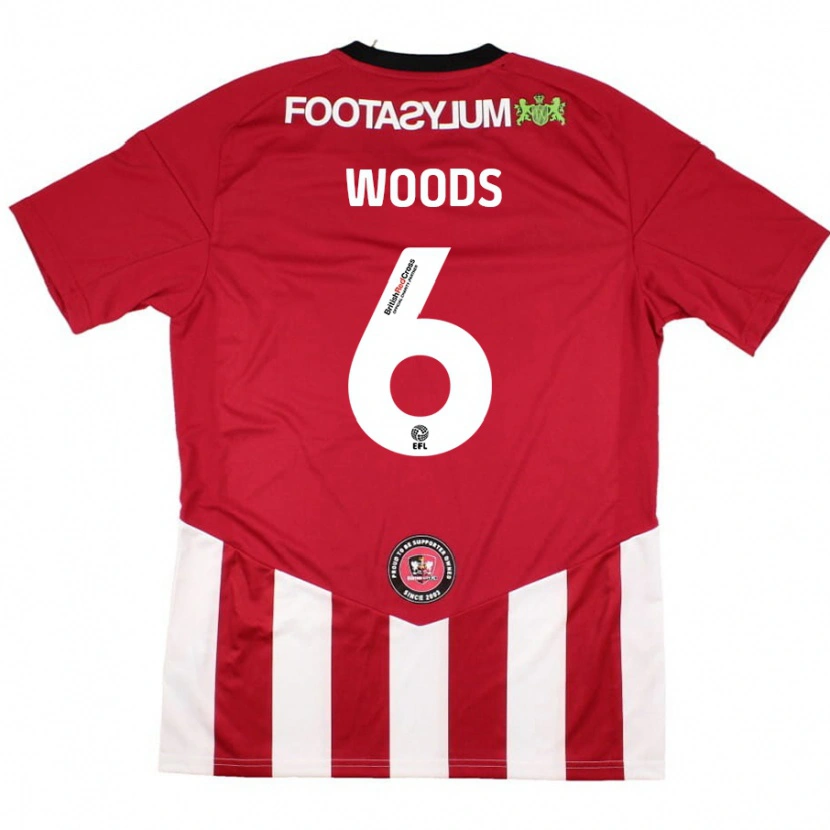 Danxen Kinder Ryan Woods #6 Rot Weiß Heimtrikot Trikot 2024/25 T-Shirt Schweiz