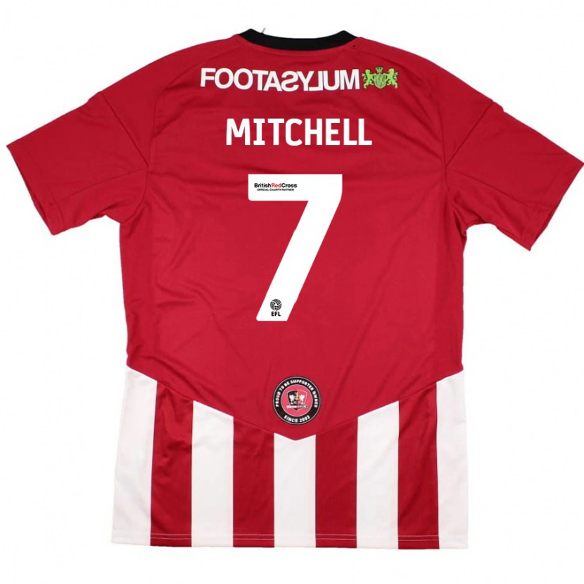 Danxen Kinder Demetri Mitchell #7 Rot Weiß Heimtrikot Trikot 2024/25 T-Shirt Schweiz