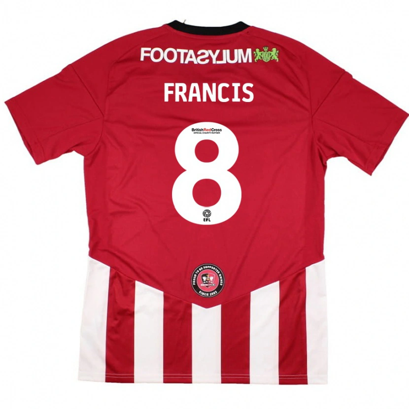 Danxen Kinder Ed Francis #8 Rot Weiß Heimtrikot Trikot 2024/25 T-Shirt Schweiz