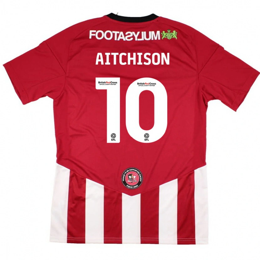 Danxen Kinder Jack Aitchison #10 Rot Weiß Heimtrikot Trikot 2024/25 T-Shirt Schweiz