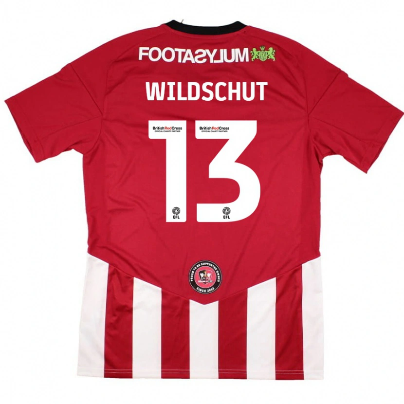 Danxen Kinder Yanic Wildschut #13 Rot Weiß Heimtrikot Trikot 2024/25 T-Shirt Schweiz