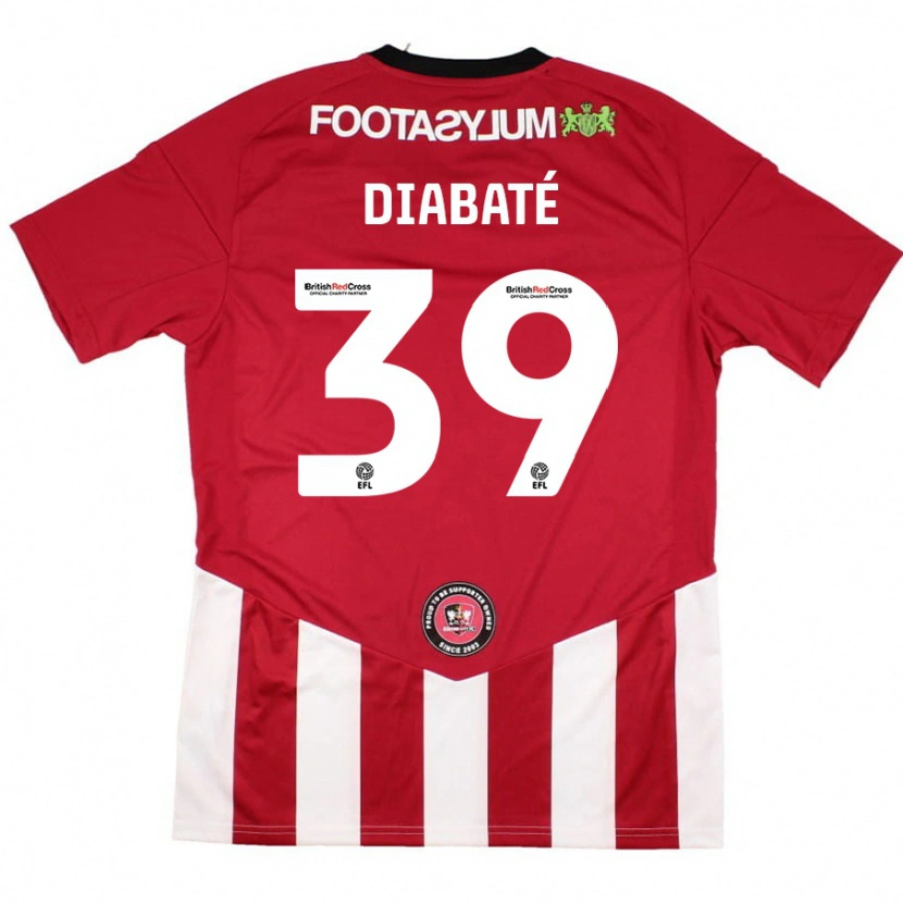 Danxen Kinder Cheick Diabaté #39 Rot Weiß Heimtrikot Trikot 2024/25 T-Shirt Schweiz