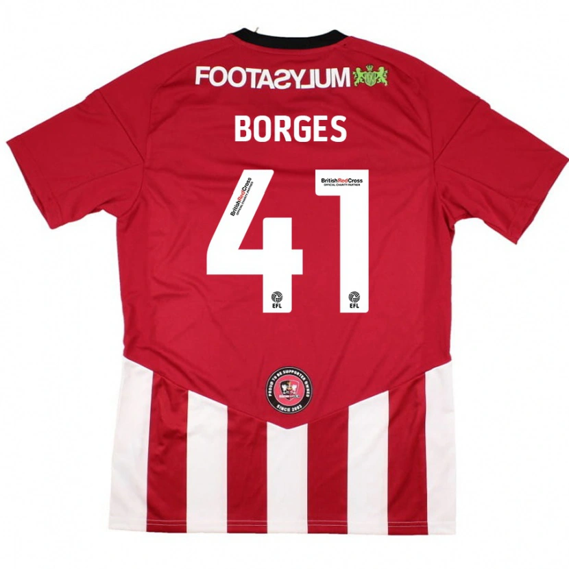 Danxen Kinder Pedro Borges #41 Rot Weiß Heimtrikot Trikot 2024/25 T-Shirt Schweiz