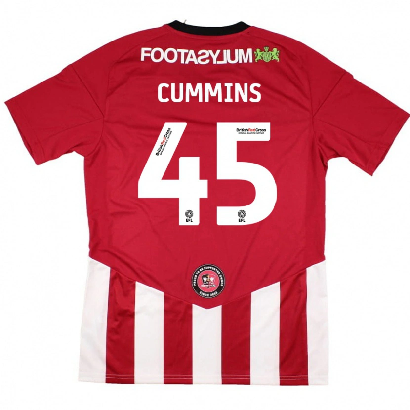 Danxen Kinder Charlie Cummins #45 Rot Weiß Heimtrikot Trikot 2024/25 T-Shirt Schweiz