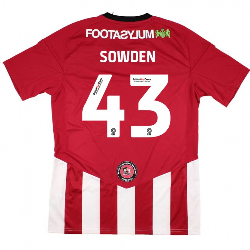 Danxen Kinder Andrew Sowden #43 Rot Weiß Heimtrikot Trikot 2024/25 T-Shirt Schweiz