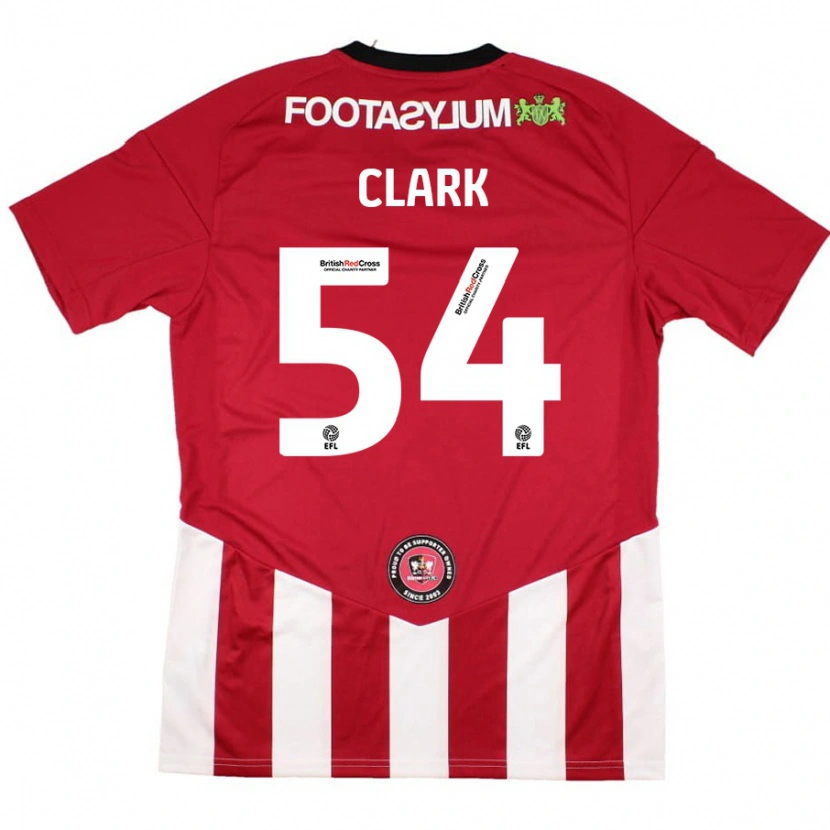 Danxen Kinder Max Clark #54 Rot Weiß Heimtrikot Trikot 2024/25 T-Shirt Schweiz