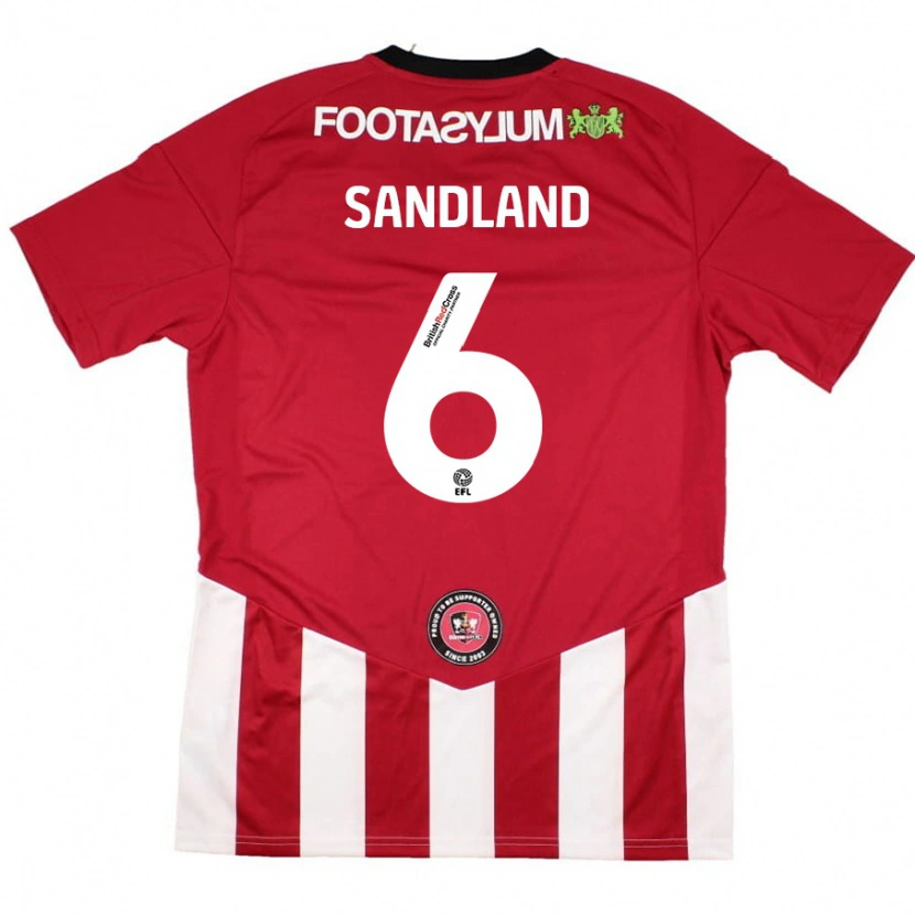 Danxen Kinder Jess Sandland #6 Rot Weiß Heimtrikot Trikot 2024/25 T-Shirt Schweiz