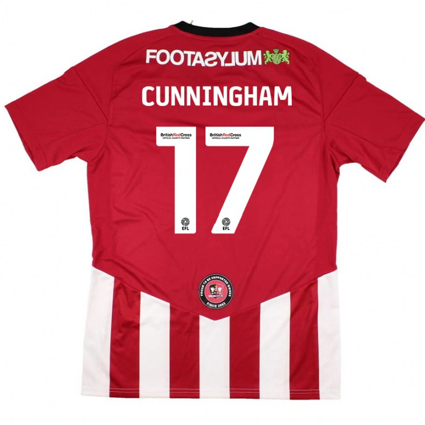 Danxen Kinder Zoe Cunningham #17 Rot Weiß Heimtrikot Trikot 2024/25 T-Shirt Schweiz