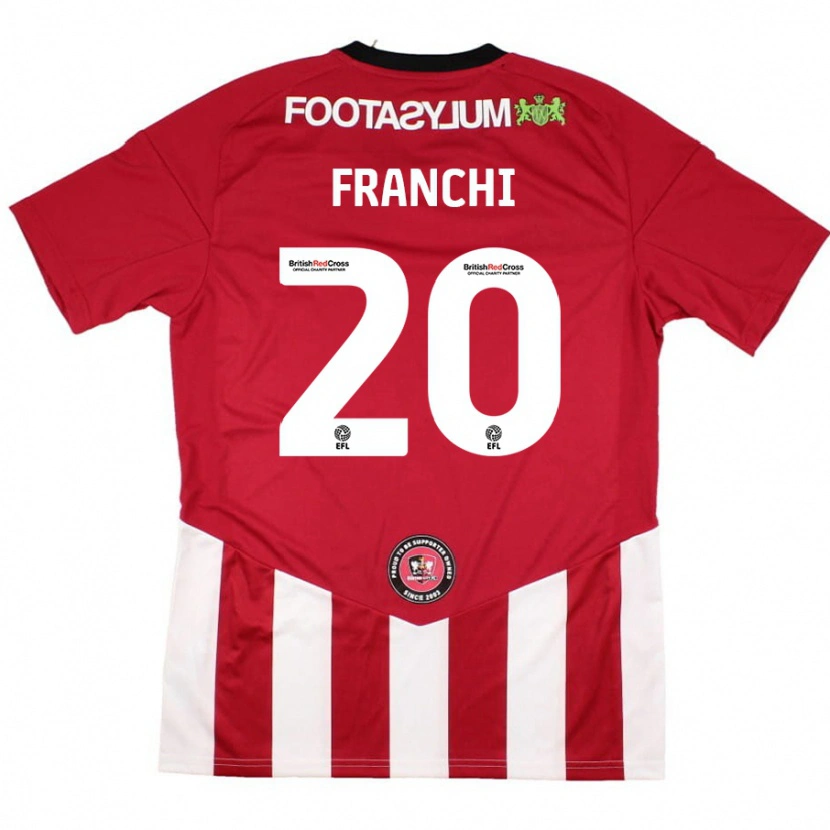 Danxen Kinder Matilda Franchi #20 Rot Weiß Heimtrikot Trikot 2024/25 T-Shirt Schweiz