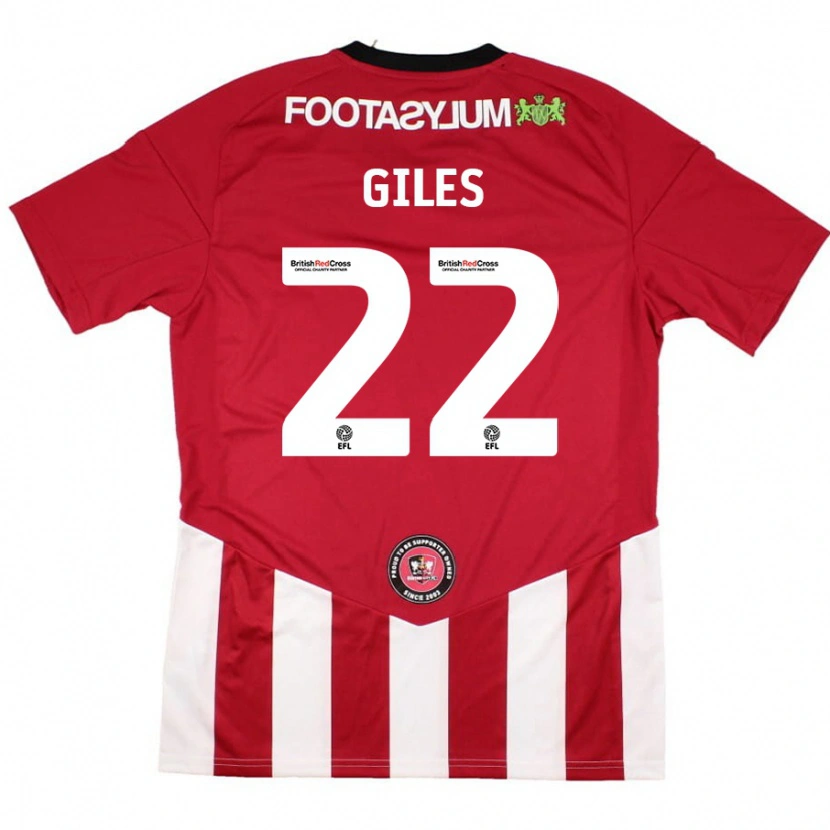 Danxen Kinder Olivia Giles #22 Rot Weiß Heimtrikot Trikot 2024/25 T-Shirt Schweiz