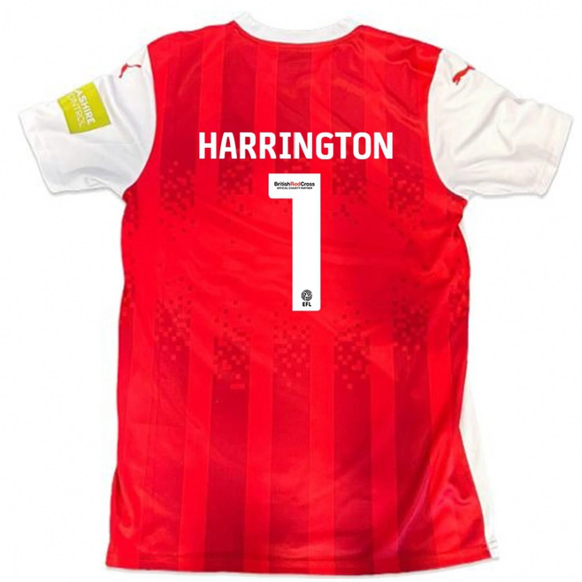 Danxen Kinder David Harrington #1 Rot Weiß Heimtrikot Trikot 2024/25 T-Shirt Schweiz