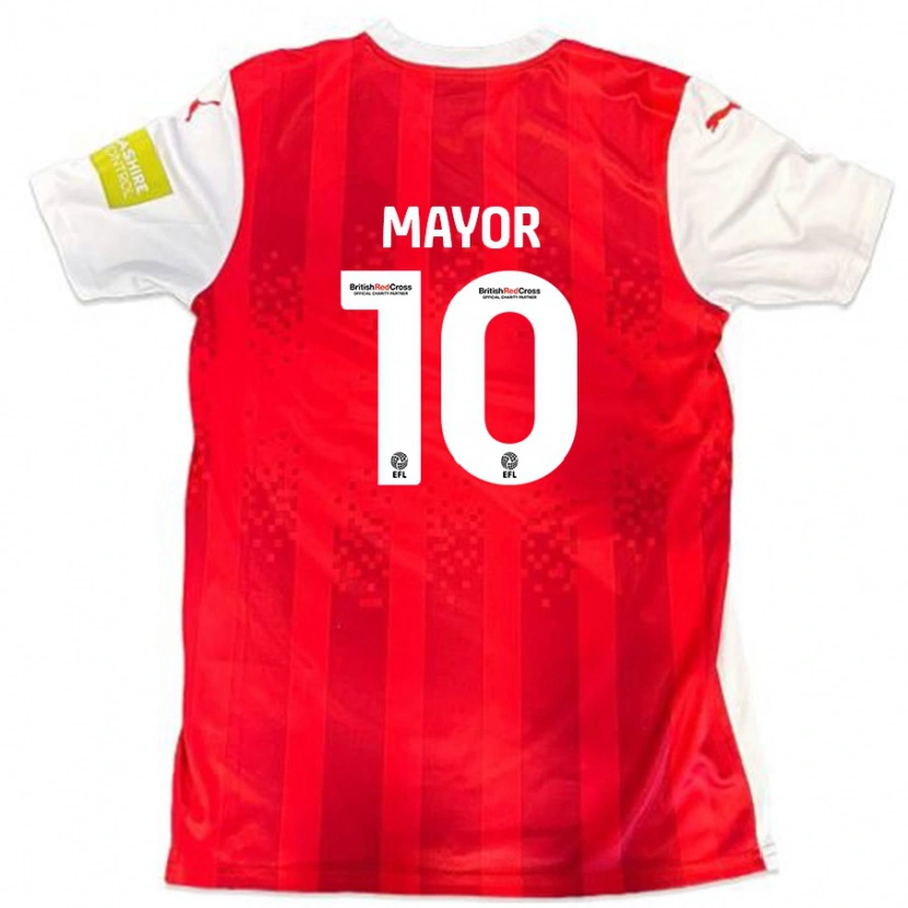 Danxen Kinder Danny Mayor #10 Rot Weiß Heimtrikot Trikot 2024/25 T-Shirt Schweiz