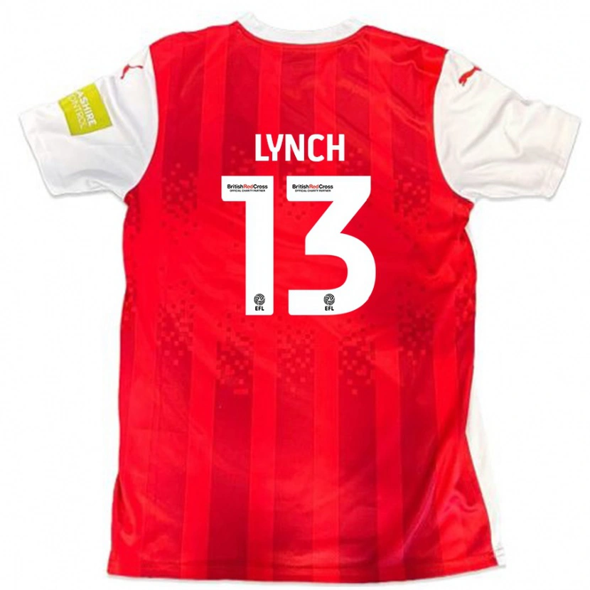 Danxen Kinder Jay Lynch #13 Rot Weiß Heimtrikot Trikot 2024/25 T-Shirt Schweiz