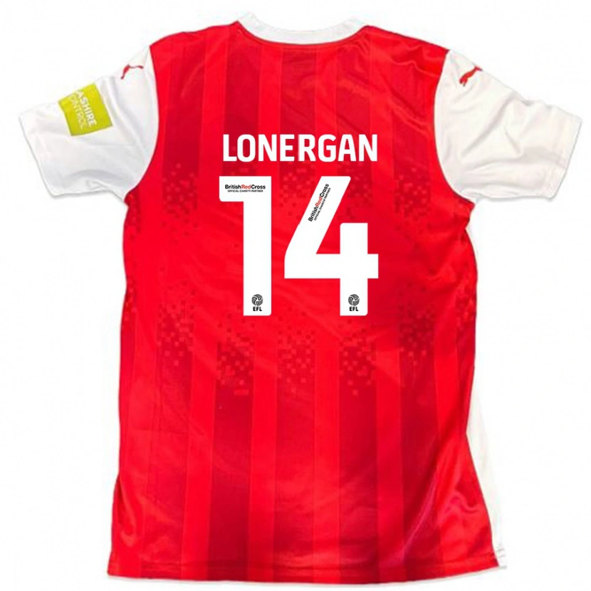 Danxen Kinder Tommy Lonergan #14 Rot Weiß Heimtrikot Trikot 2024/25 T-Shirt Schweiz