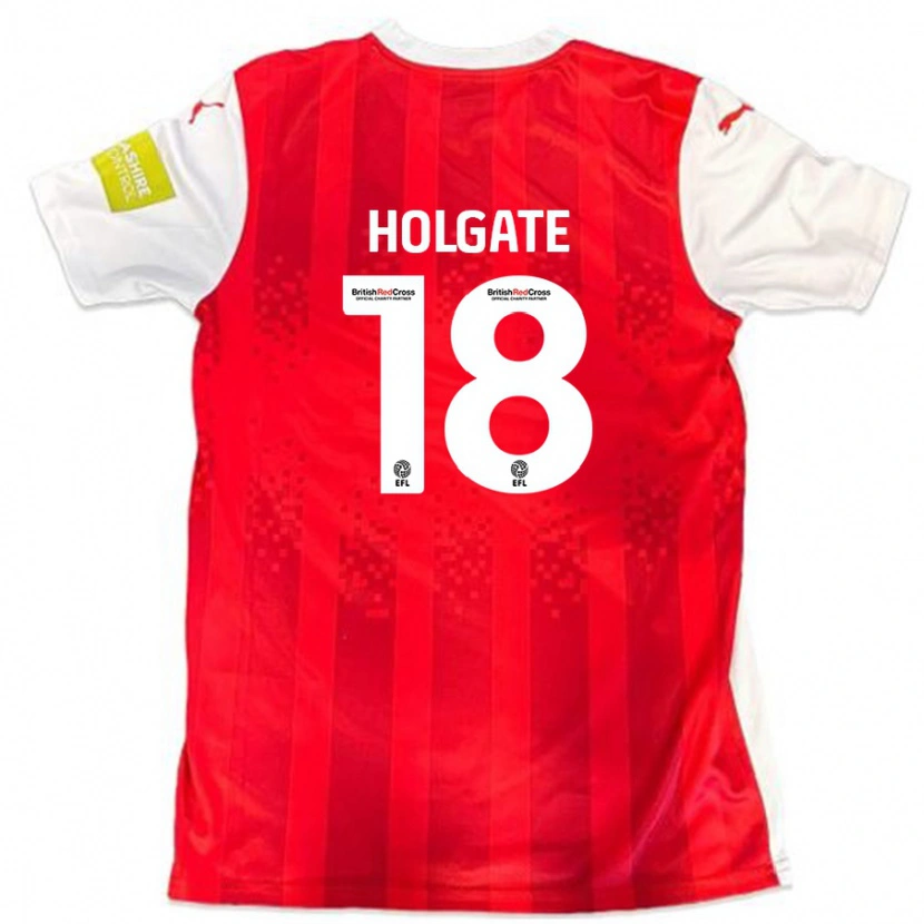 Danxen Kinder Harrison Holgate #18 Rot Weiß Heimtrikot Trikot 2024/25 T-Shirt Schweiz