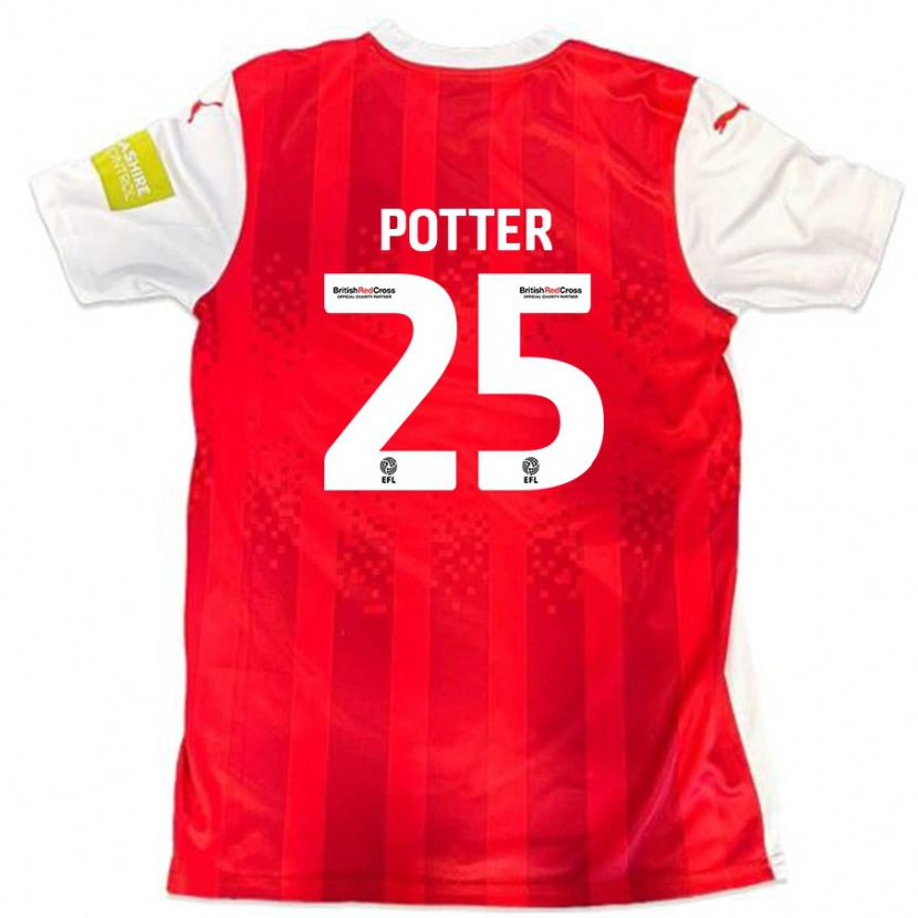 Danxen Kinder Finley Potter #25 Rot Weiß Heimtrikot Trikot 2024/25 T-Shirt Schweiz