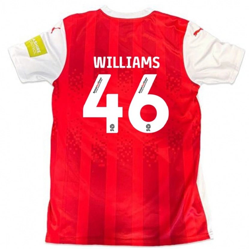 Danxen Kinder Theo Williams #46 Rot Weiß Heimtrikot Trikot 2024/25 T-Shirt Schweiz