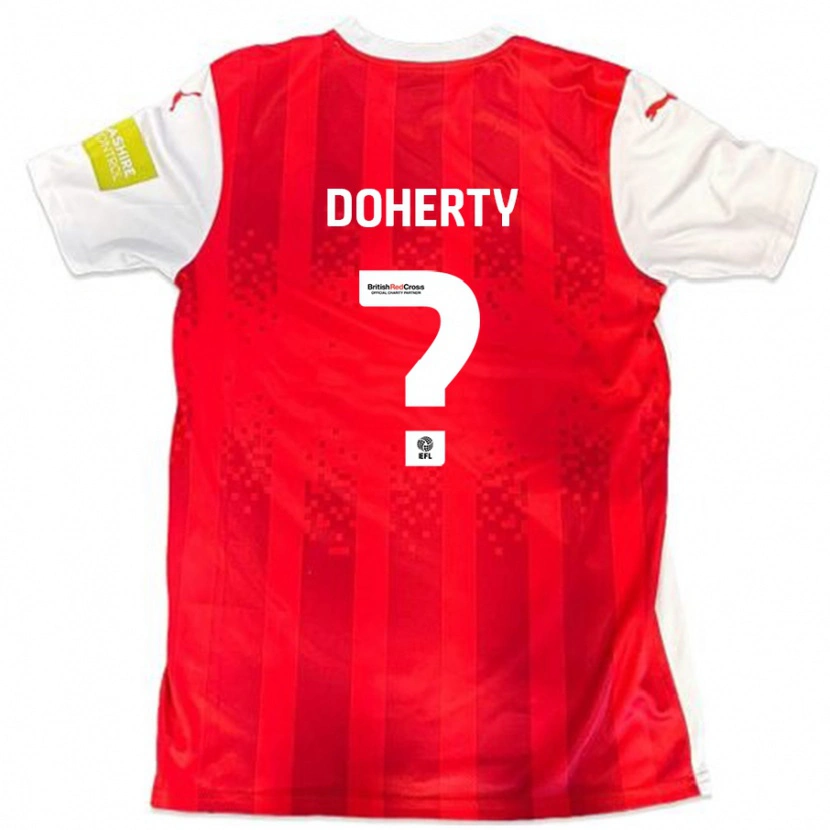 Danxen Kinder Jack Doherty #0 Rot Weiß Heimtrikot Trikot 2024/25 T-Shirt Schweiz