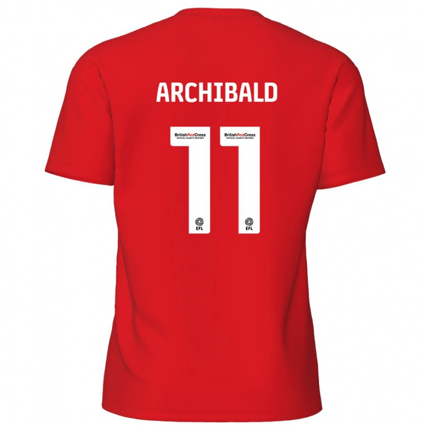 Danxen Kinder Theo Archibald #11 Rot Heimtrikot Trikot 2024/25 T-Shirt Schweiz