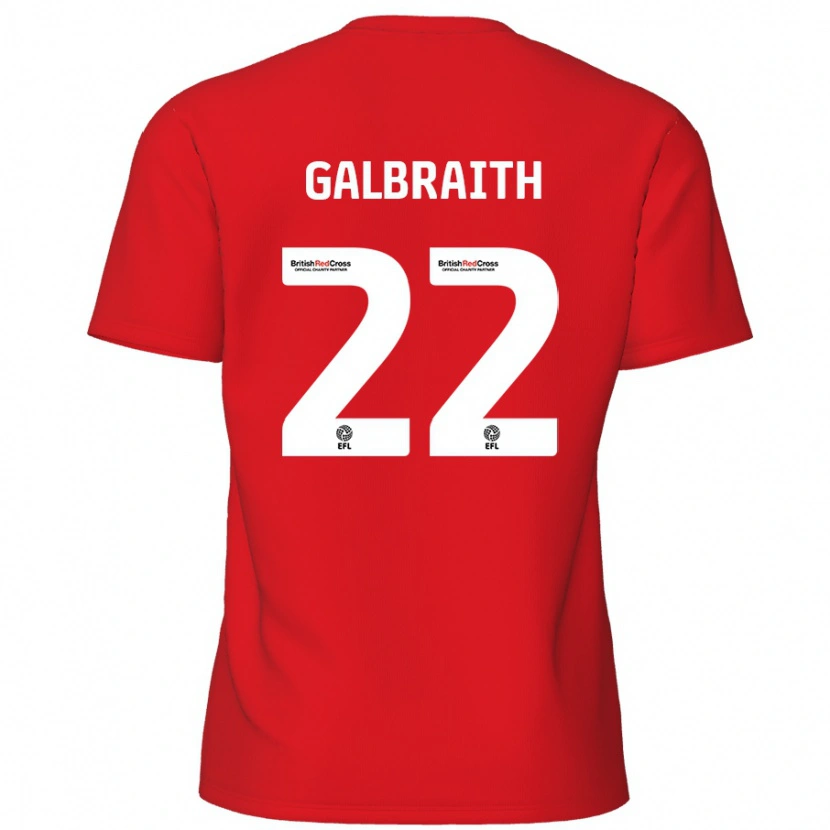 Danxen Kinder Ethan Galbraith #22 Rot Heimtrikot Trikot 2024/25 T-Shirt Schweiz