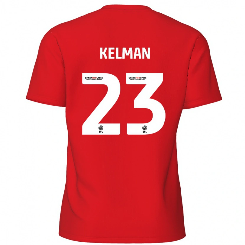 Danxen Kinder Charlie Kelman #23 Rot Heimtrikot Trikot 2024/25 T-Shirt Schweiz