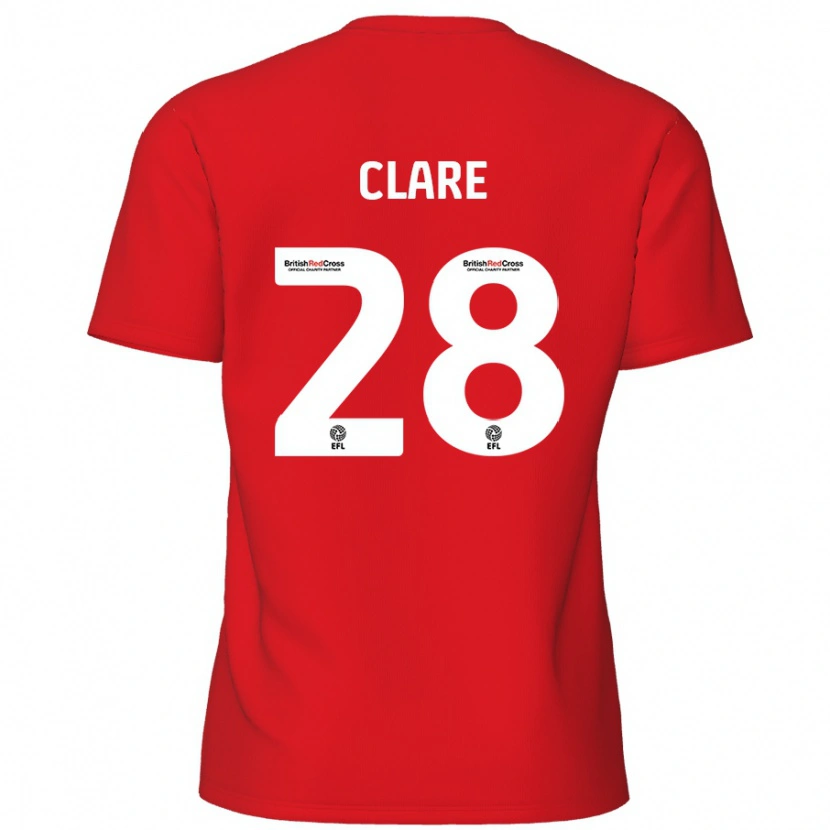 Danxen Kinder Sean Clare #28 Rot Heimtrikot Trikot 2024/25 T-Shirt Schweiz