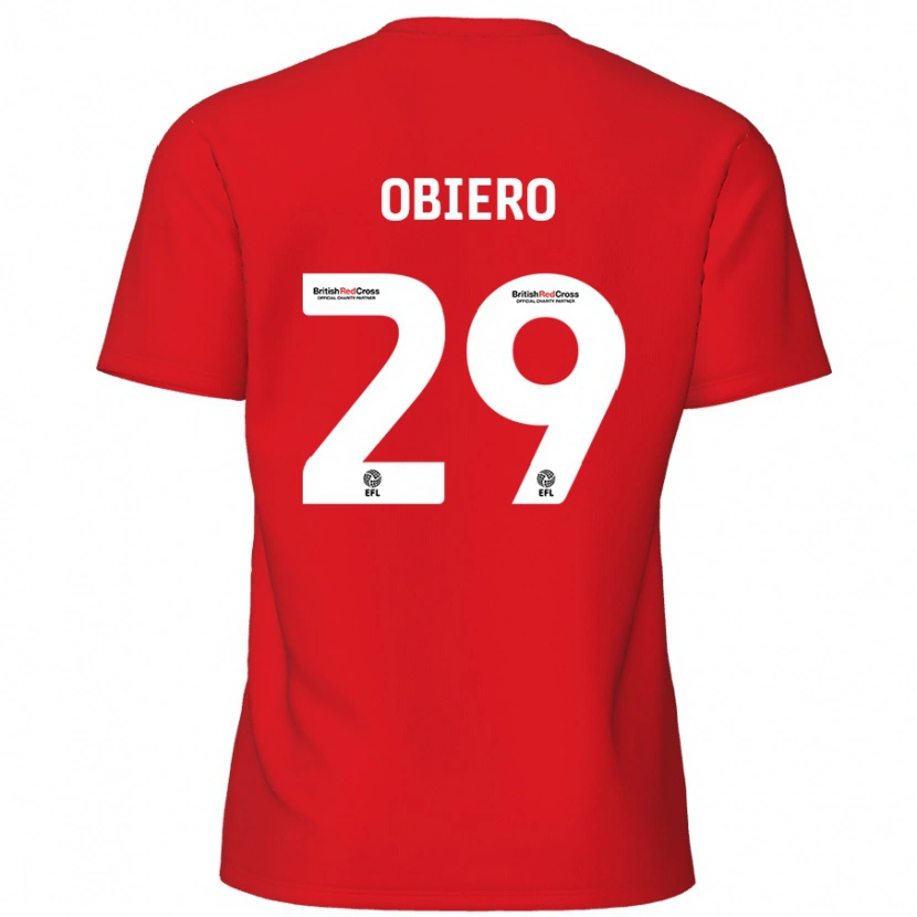 Danxen Kinder Zech Obiero #29 Rot Heimtrikot Trikot 2024/25 T-Shirt Schweiz